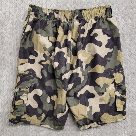Kavu Cargo Shorts Swim Trunks Mens Size Med Elastic‎ Drawstring Camouflage Camo - Picture 7 of 8